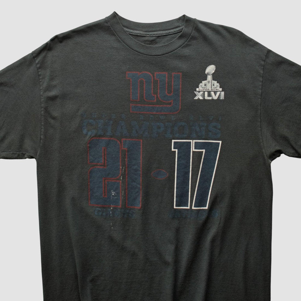Superbowl XLVI 2012 T-shirt Charcoal Vintage