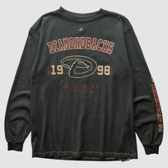 Arizona Diamondbacks Majestic 1998 Long Sleeve T-shirt - Charcoal - XS by Fanatics Real Vintage T-shirts