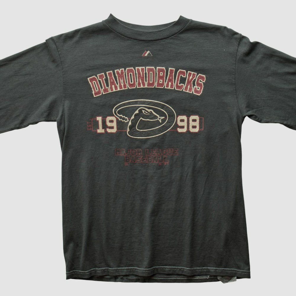 Arizona Diamondbacks Majestic 1998 Long Sleeve T-shirt - Charcoal - XS by Fanatics Real Vintage T-shirts