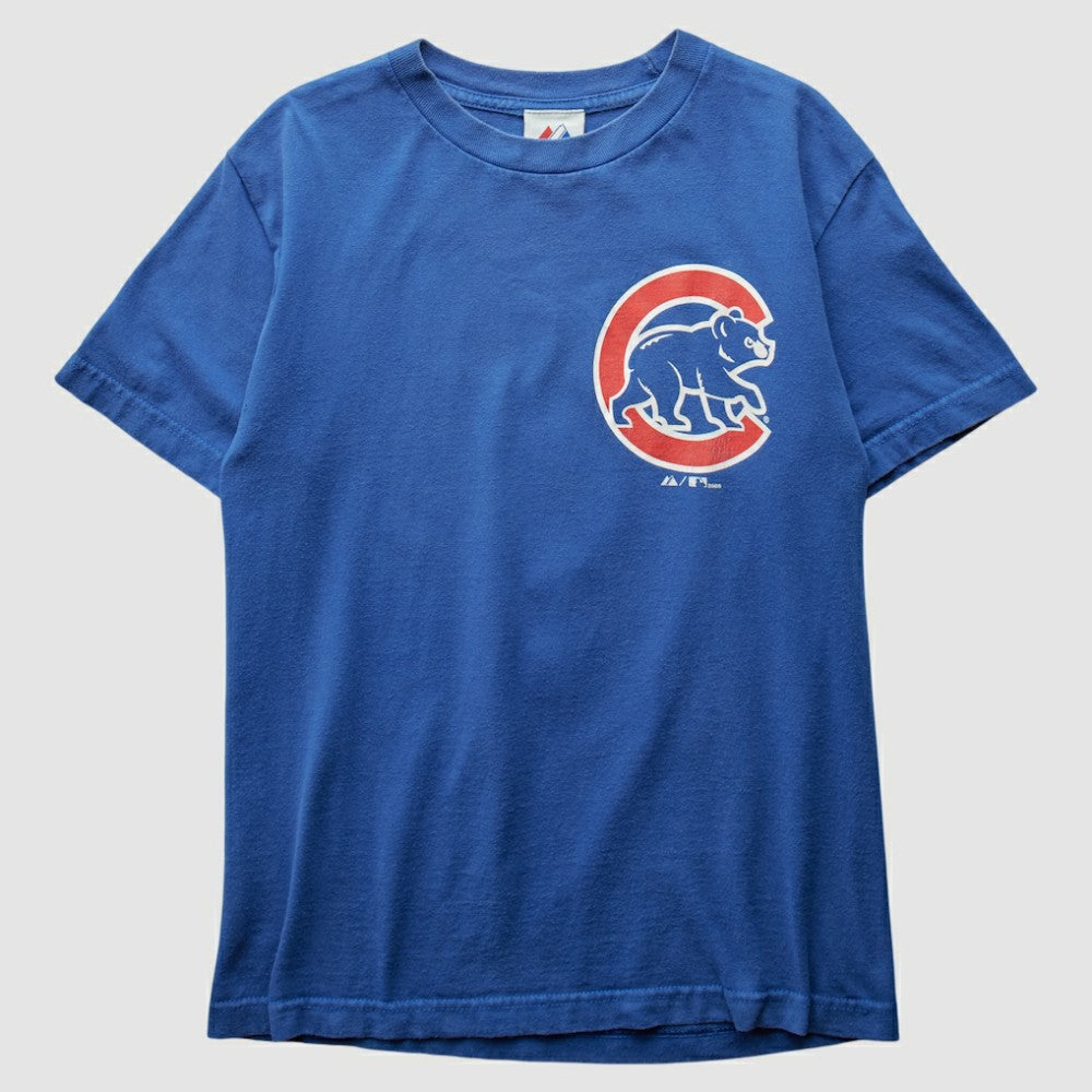 Chicago Cubs Majestic 2008 T-shirt - Blue - XS by Fanatics Real Vintage T-shirts