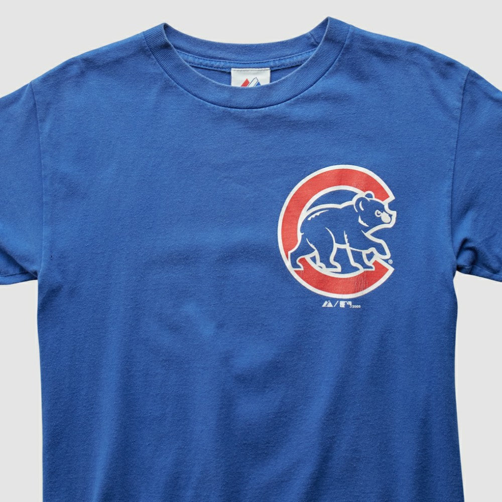 Chicago Cubs Majestic 2008 T-shirt - Blue - XS by Fanatics Real Vintage T-shirts