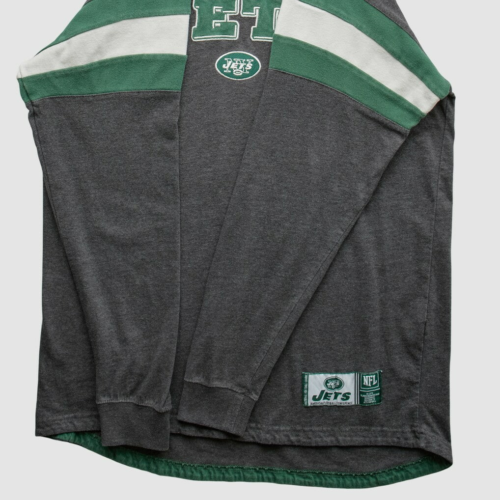 New York Jets NFL 2010s Long Sleeve T-shirt Gray Vintage