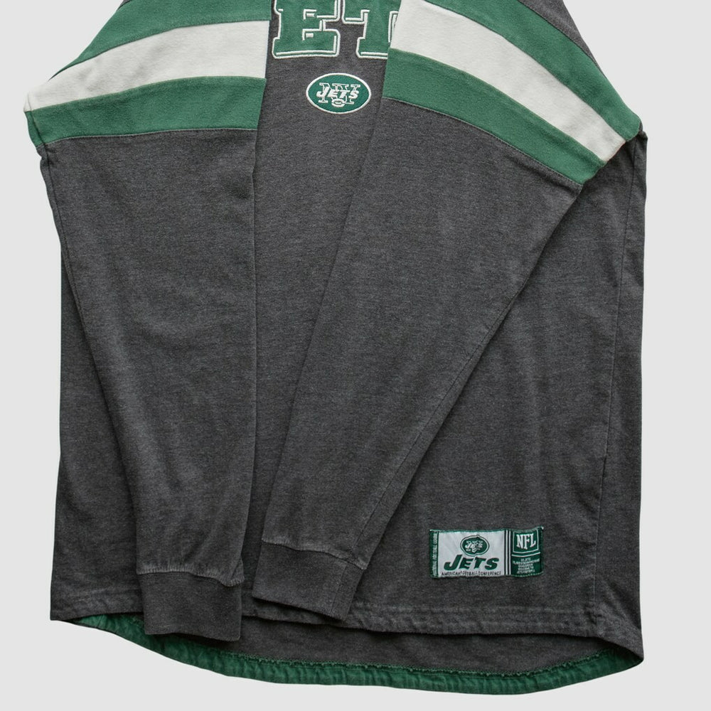 New York Jets NFL 2010s Long Sleeve T-shirt Gray Vintage