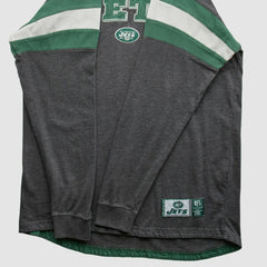 New York Jets NFL 2010s Long Sleeve T-shirt Gray Vintage