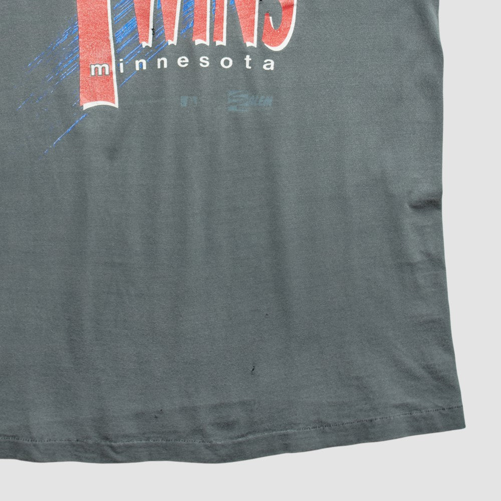 Minnesota Twins Salem 90s T-shirt - Gray - S by Fanatics Real Vintage T-shirts