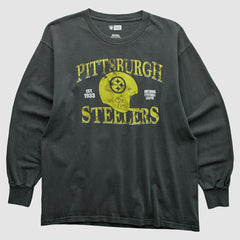 Pittsburgh Steelers NFL 2010s Long Sleeve T-shirt Charcoal Vintage