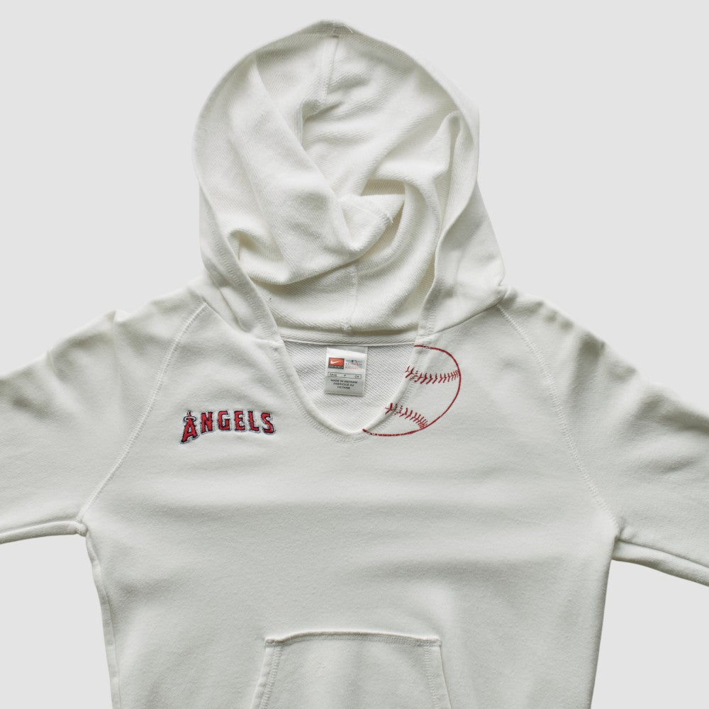 Los Angeles Angels 2000s Hooded Sweatshirt - White - XXS by Fanatics Real Vintage Sweatshirts
