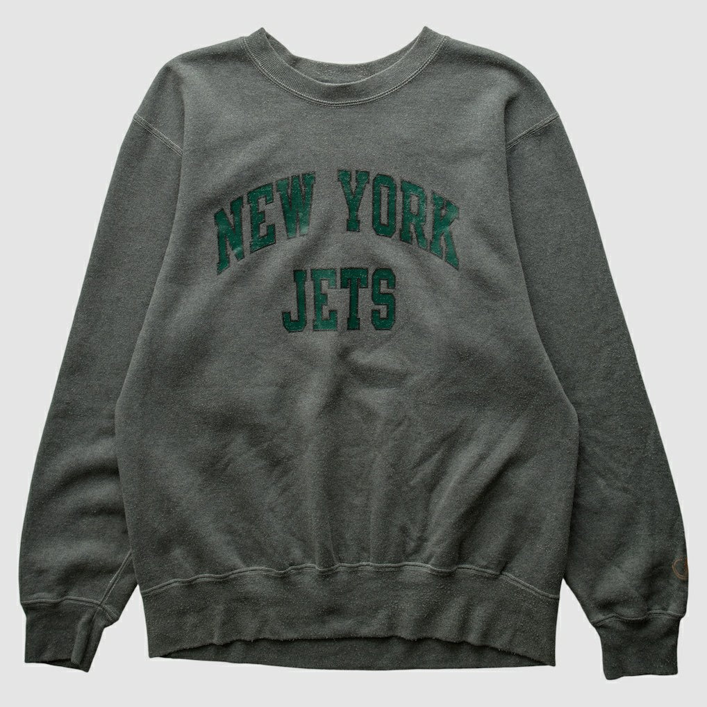 New York Jets Champion 2000s Pullover Sweatshirt Charcoal Vintage