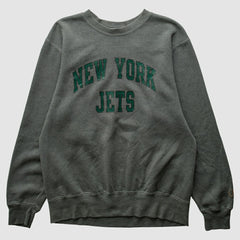 New York Jets Champion 2000s Pullover Sweatshirt Charcoal Vintage