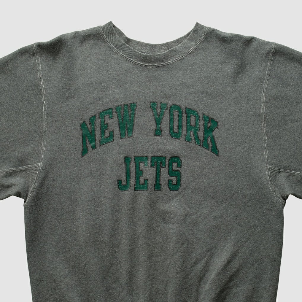 New York Jets Champion 2000s Pullover Sweatshirt Charcoal Vintage