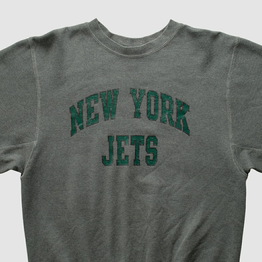 New York Jets Champion 2000s Pullover Sweatshirt Charcoal Vintage