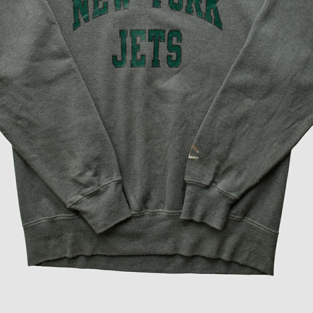 New York Jets Champion 2000s Pullover Sweatshirt Charcoal Vintage