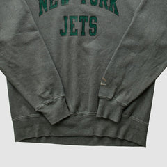 New York Jets Champion 2000s Pullover Sweatshirt Charcoal Vintage