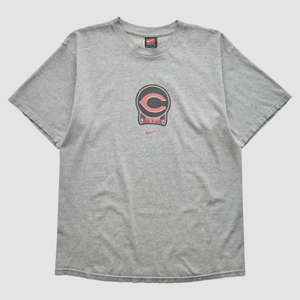Cincinnati Reds Nike 2000s T-shirt - Heather Gray - S by Fanatics Real Vintage T-shirts
