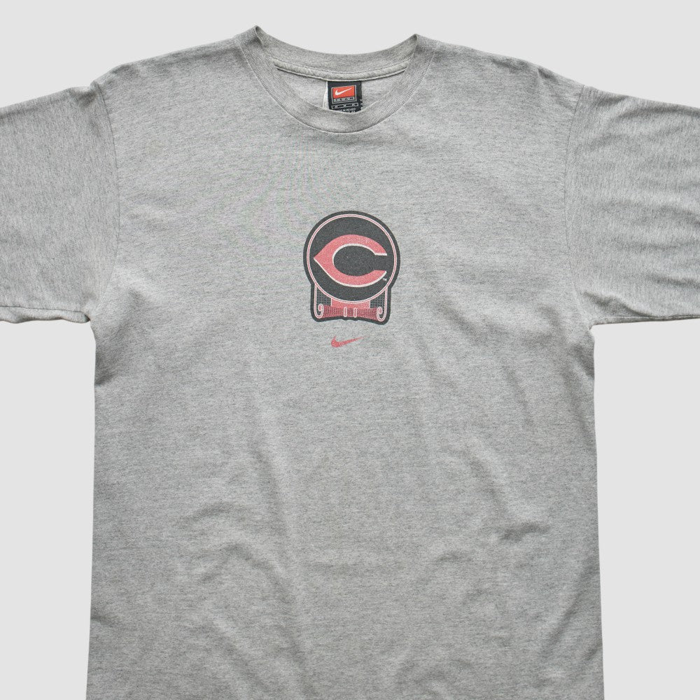 Cincinnati Reds Nike 2000s T-shirt - Heather Gray - S by Fanatics Real Vintage T-shirts