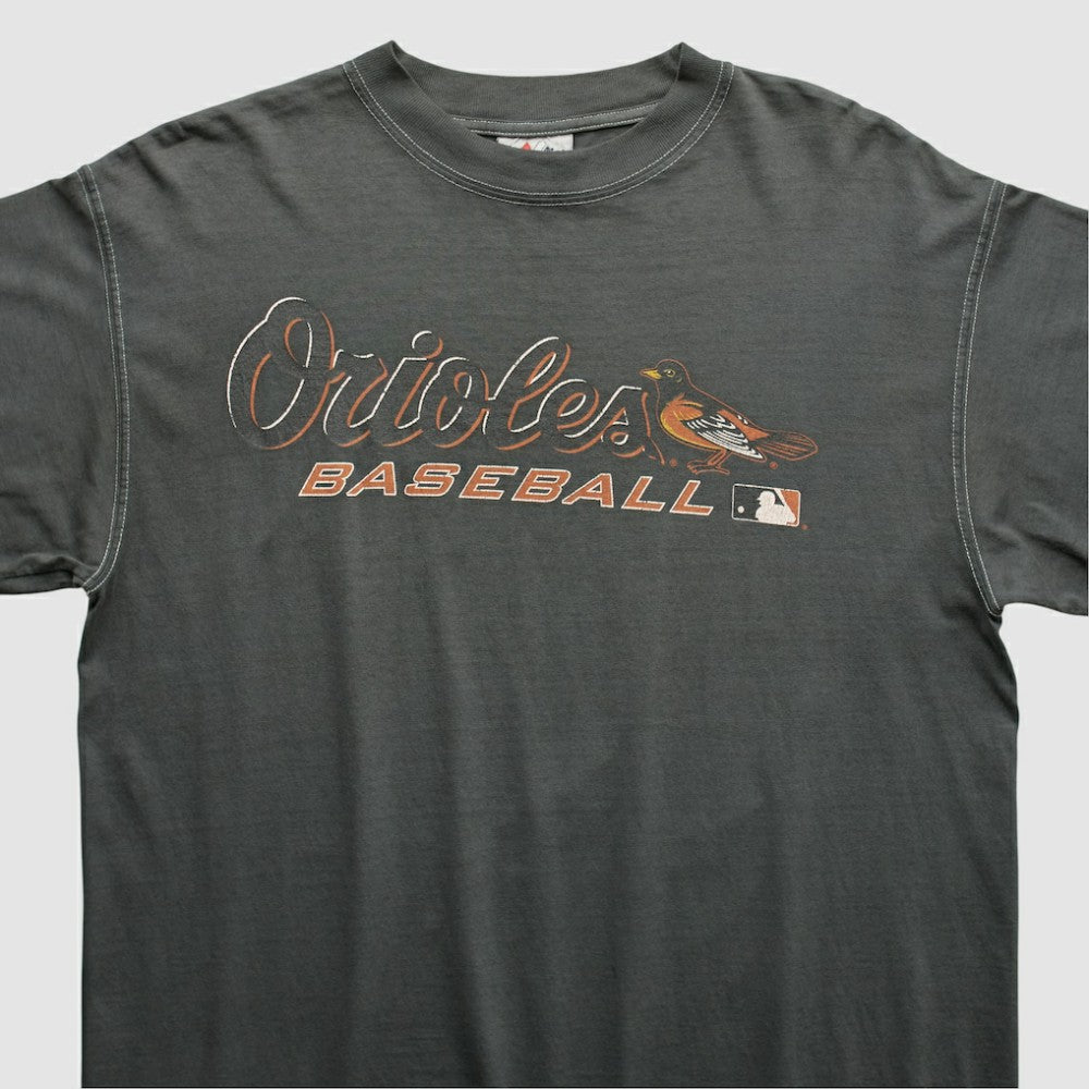 Baltimore Orioles Majestic 2000s T-shirt - Charcoal - M by Fanatics Real Vintage T-shirts