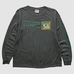 Green Bay Packers NFL 2000s Long Sleeve T-shirt Charcoal Vintage