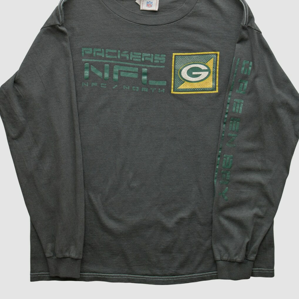 Green Bay Packers NFL 2000s Long Sleeve T-shirt Charcoal Vintage