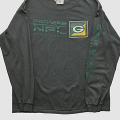 Green Bay Packers NFL 2000s Long Sleeve T-shirt Charcoal Vintage