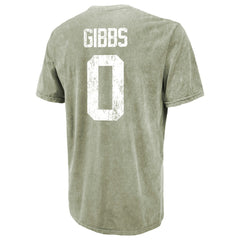 Jahmyr Gibbs Detroit Lions Majestic Threads Mineral Wash Name & Number T-Shirt Moss Green