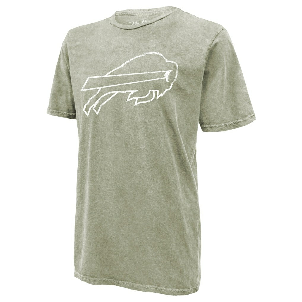 Josh Allen Buffalo Bills Majestic Threads Mineral Wash Name & Number T-Shirt Moss Green