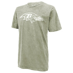 Lamar Jackson Baltimore Ravens Majestic Threads Mineral Wash Name & Number T-Shirt Moss Green