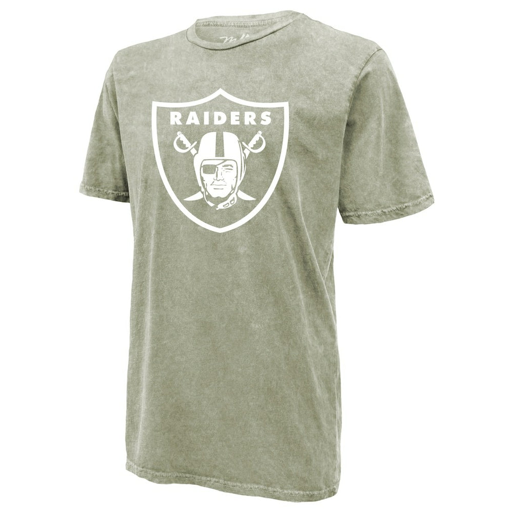 Brock Bowers Las Vegas Raiders Majestic Threads Mineral Wash Name & Number T-Shirt Moss Green