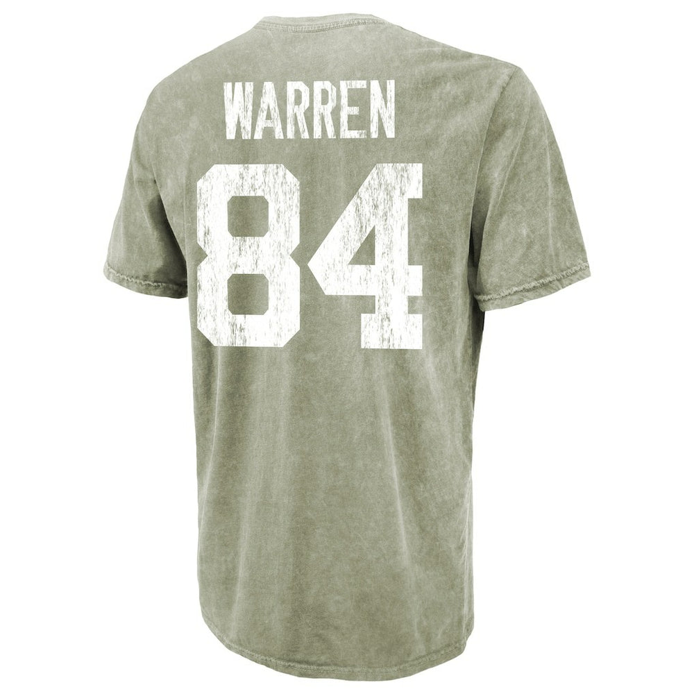 Tyler Warren Indianapolis Colts Majestic Threads Mineral Wash Name & Number T-Shirt Moss Green