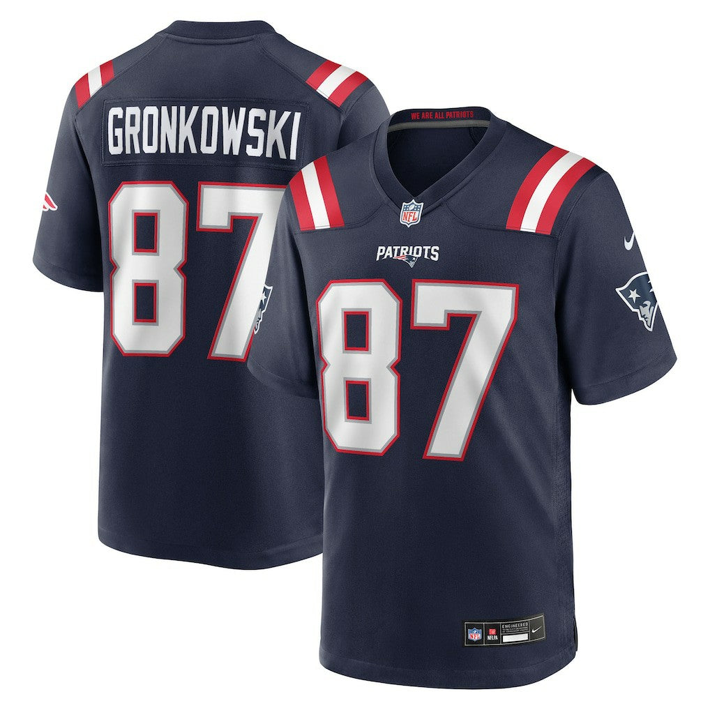 NFL Rob Gronkowski New England Patriots Team Retired Player Game Jersey - Navy