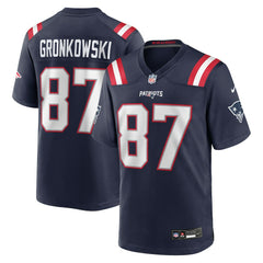 NFL Rob Gronkowski New England Patriots Team Retired Player Game Jersey - Navy
