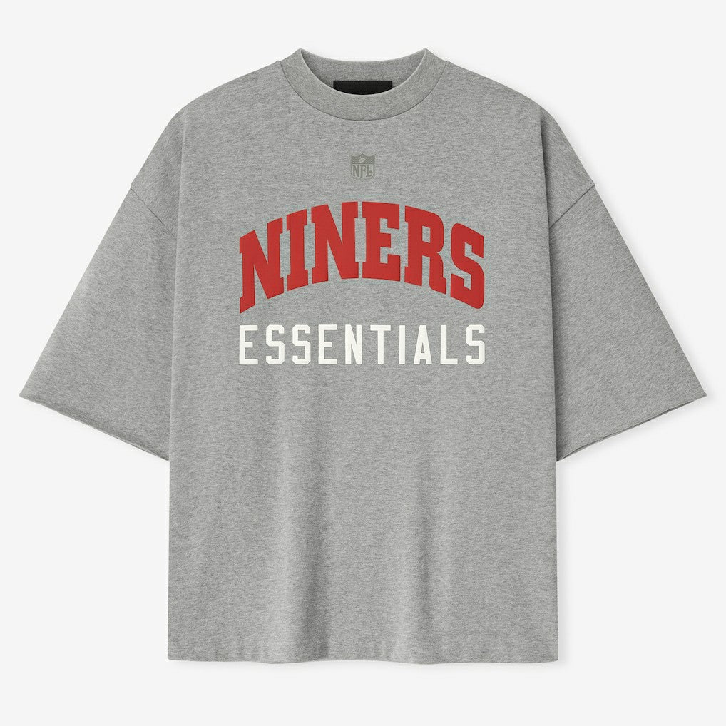 San Francisco 49ers Fear of God x NFL Unisex 3/4-Sleeve T-Shirt Heather Gray