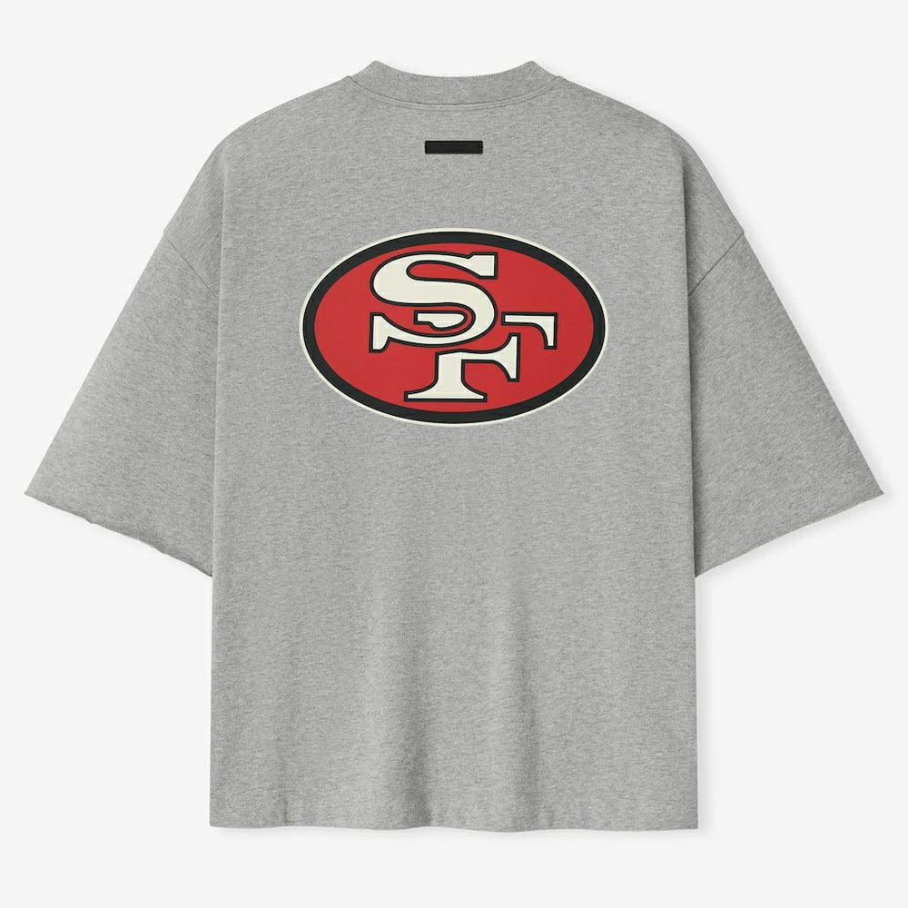 San Francisco 49ers Fear of God x NFL Unisex 3/4-Sleeve T-Shirt Heather Gray