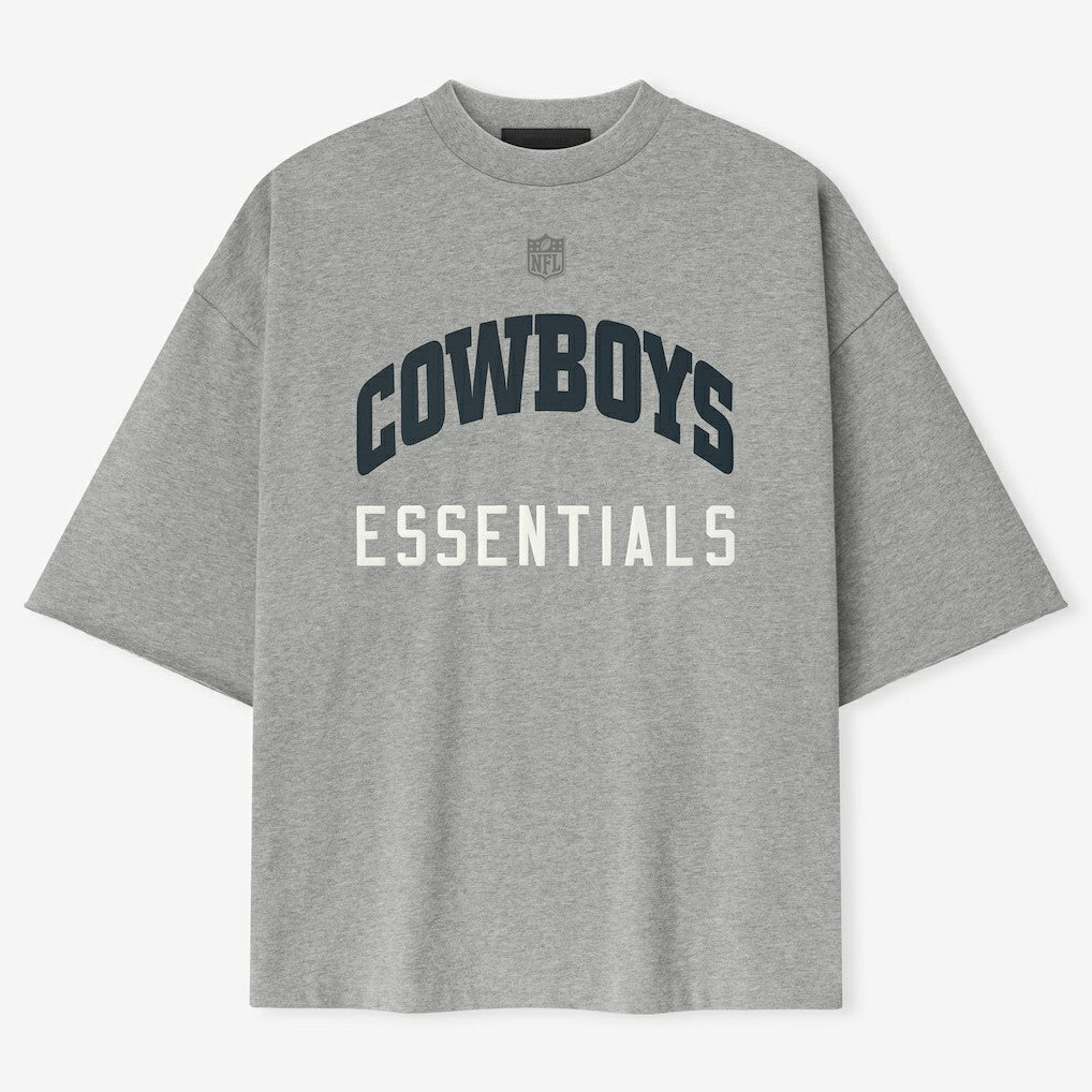 Dallas Cowboys Fear of God x NFL Unisex 3/4-Sleeve T-Shirt Heather Gray