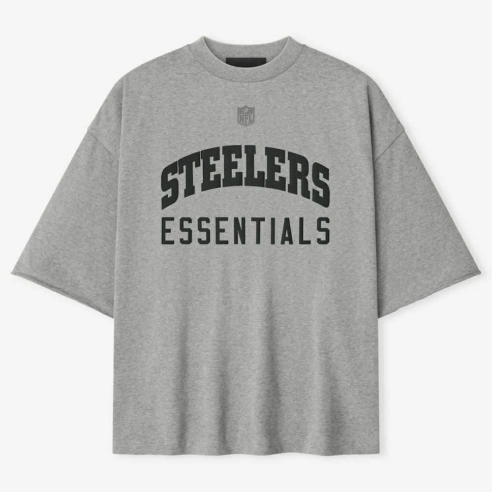 Pittsburgh Steelers Fear of God x NFL Unisex 3/4-Sleeve T-Shirt Heather Gray