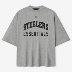 Pittsburgh Steelers Fear of God x NFL Unisex 3/4-Sleeve T-Shirt Heather Gray
