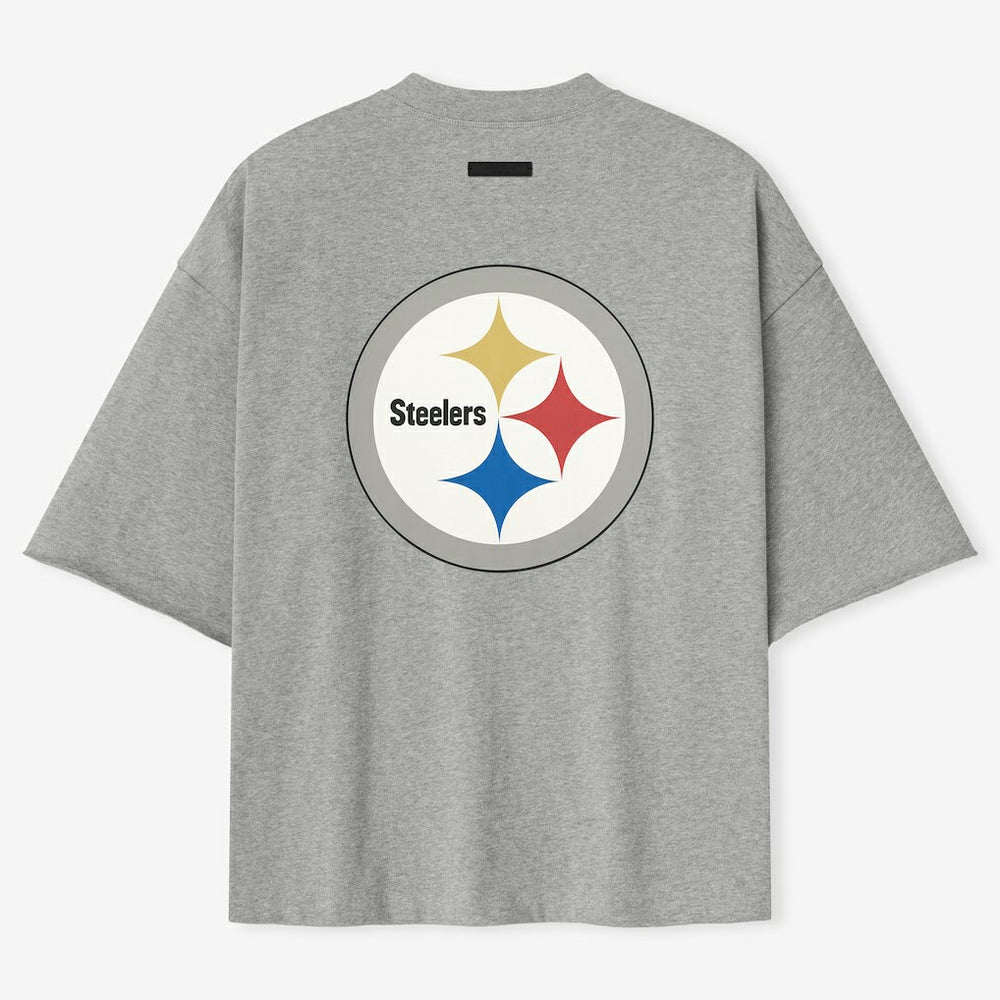 Pittsburgh Steelers Fear of God x NFL Unisex 3/4-Sleeve T-Shirt Heather Gray