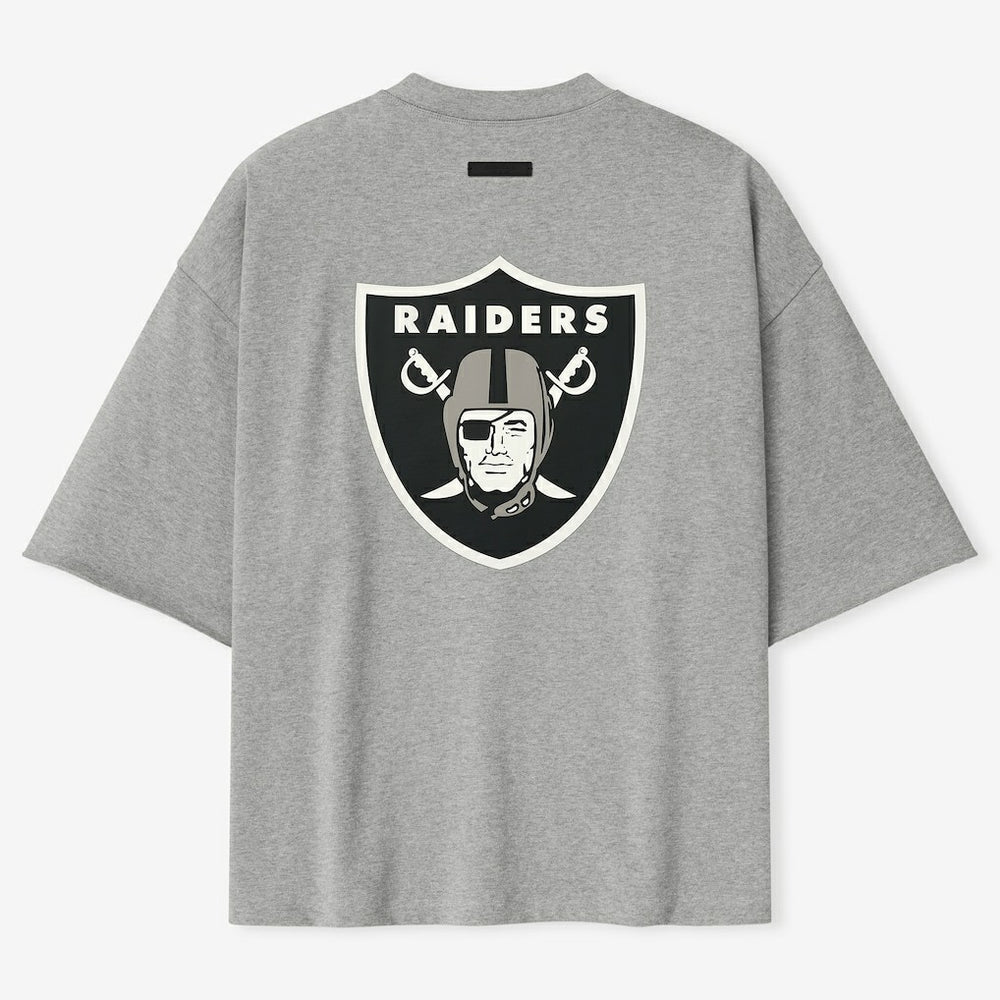 Las Vegas Raiders Fear of God x NFL Unisex 3/4-Sleeve T-Shirt Heather Gray