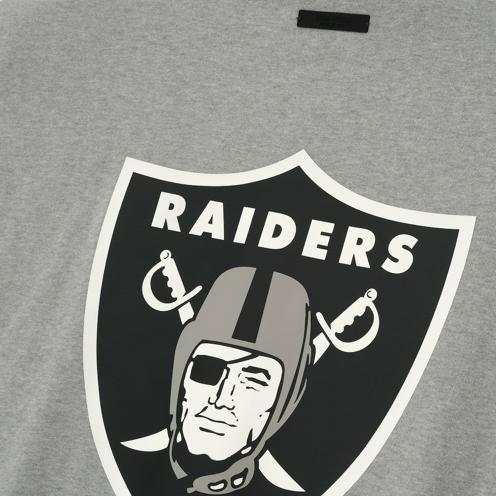 Las Vegas Raiders Fear of God x NFL Unisex 3/4-Sleeve T-Shirt Heather Gray