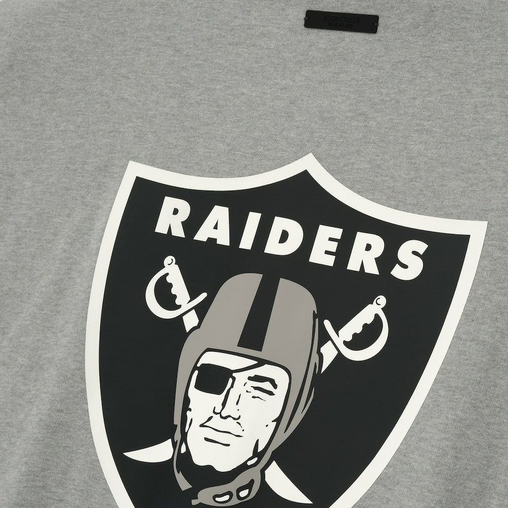 Las Vegas Raiders Fear of God x NFL Unisex 3/4-Sleeve T-Shirt Heather Gray