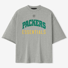 Green Bay Packers Fear of God x NFL Unisex 3/4-Sleeve T-Shirt Heather Gray