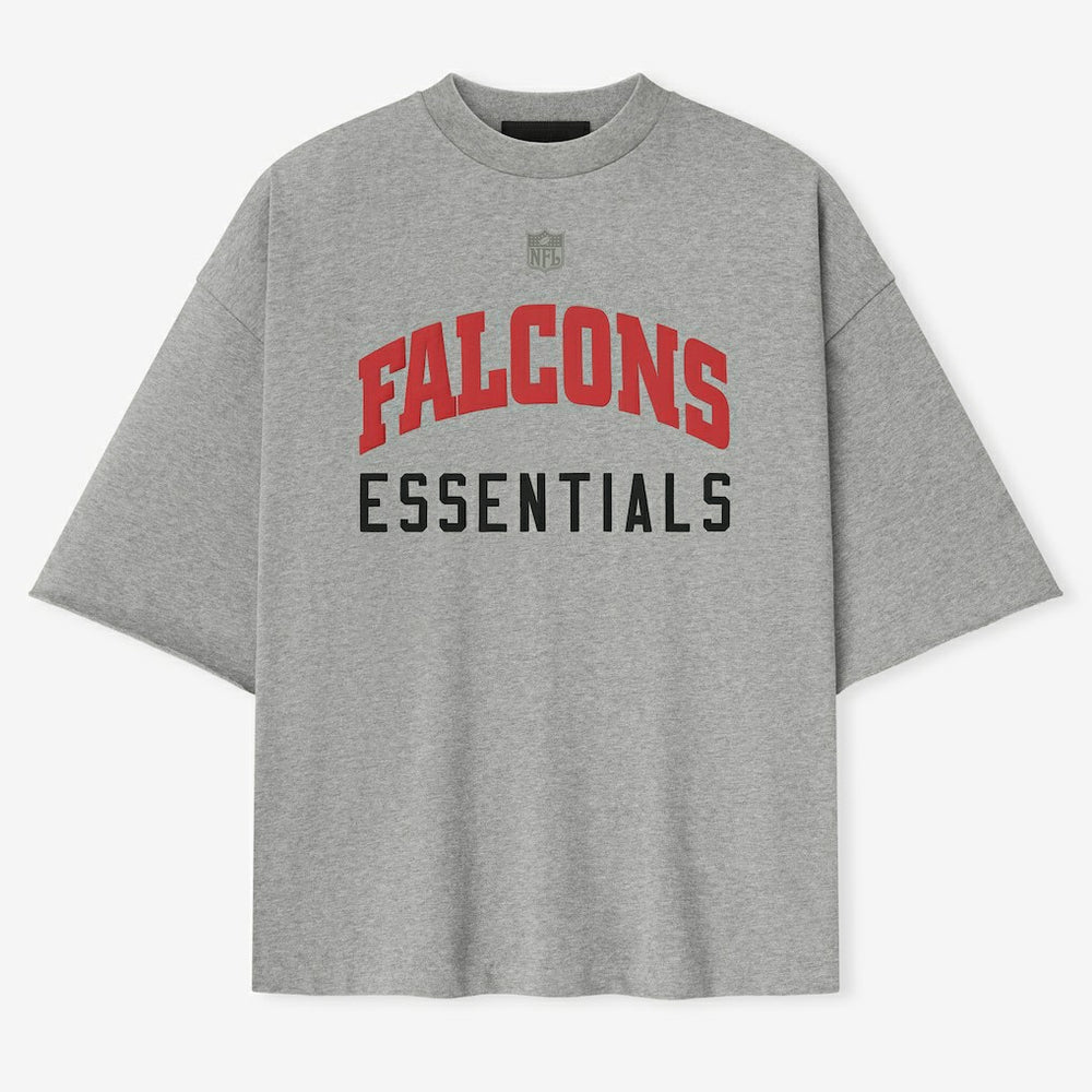 Atlanta Falcons Fear of God x NFL Unisex 3/4-Sleeve T-Shirt Heather Gray
