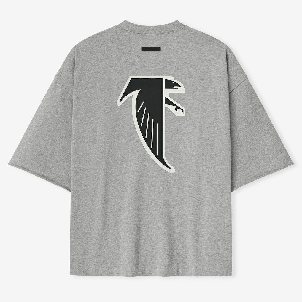 Atlanta Falcons Fear of God x NFL Unisex 3/4-Sleeve T-Shirt Heather Gray