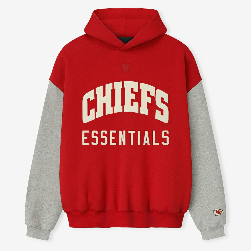 Kansas City Chiefs Fear of God x NFL Unisex Sport Hoodie Red/Heather Gray