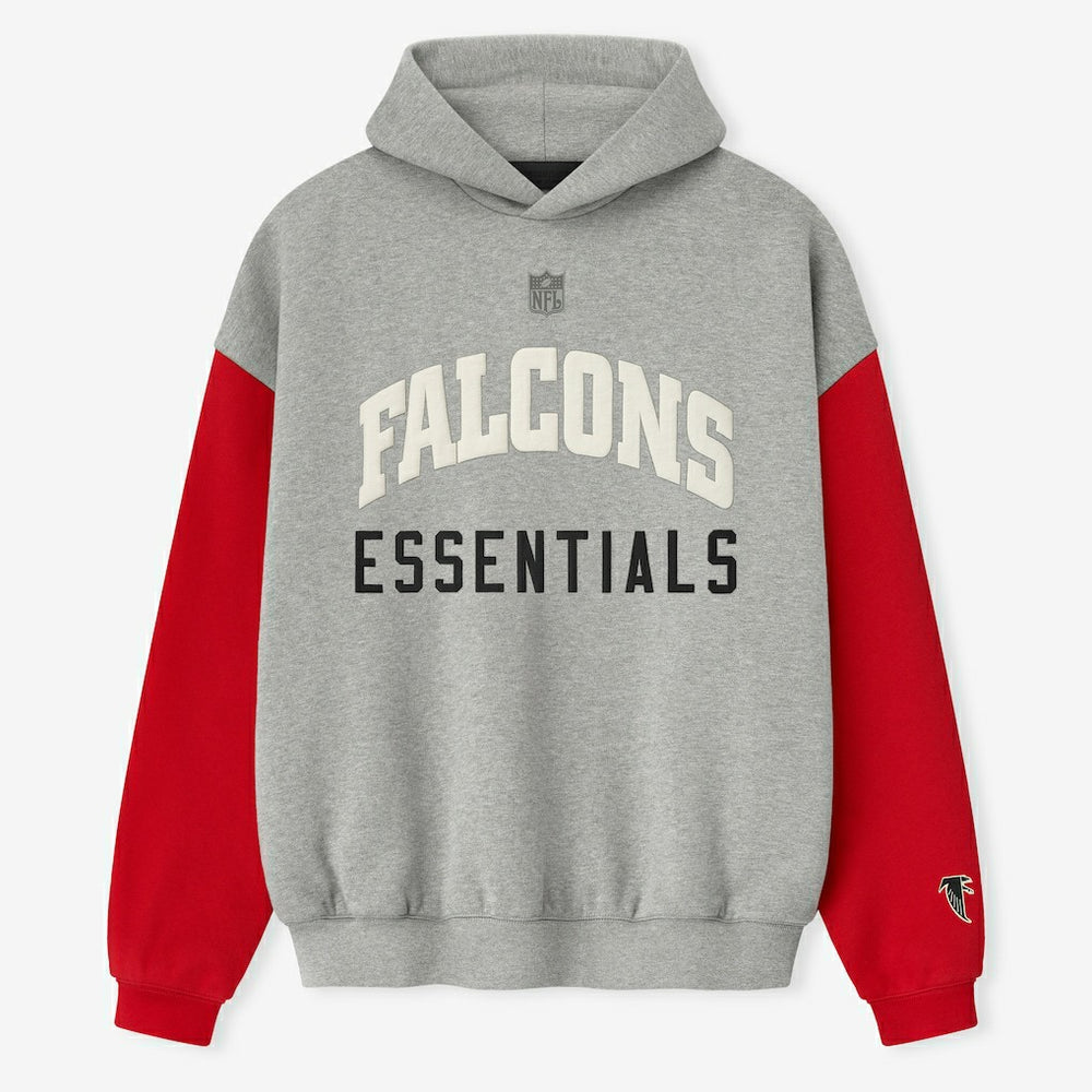 Atlanta Falcons Fear of God x NFL Unisex Sport Hoodie Heather Gray/Red