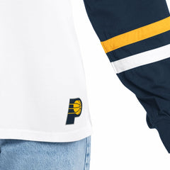 Indiana Pacers G-III 4Her by Carl Banks Women's Key Player Oversized Hooded Long Sleeve T-Shirt White/Navy
