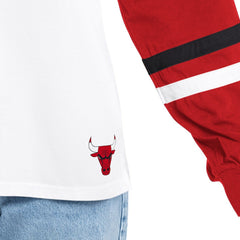 Chicago Bulls G-III 4Her by Carl Banks Women's Key Player Oversized Hooded Long Sleeve T-Shirt White/Red
