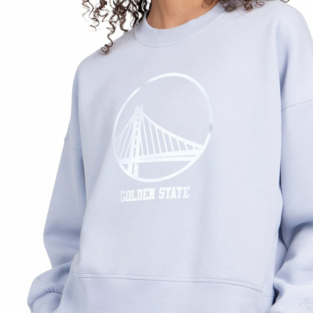 Golden State Warriors Starter Women's Pastel Boxy Sweatshirt Light Blue