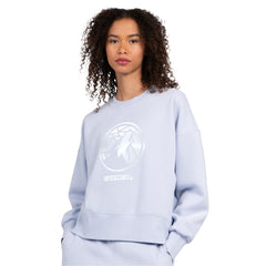 Minnesota Timberwolves Starter Women's Pastel Boxy Sweatshirt Light Blue