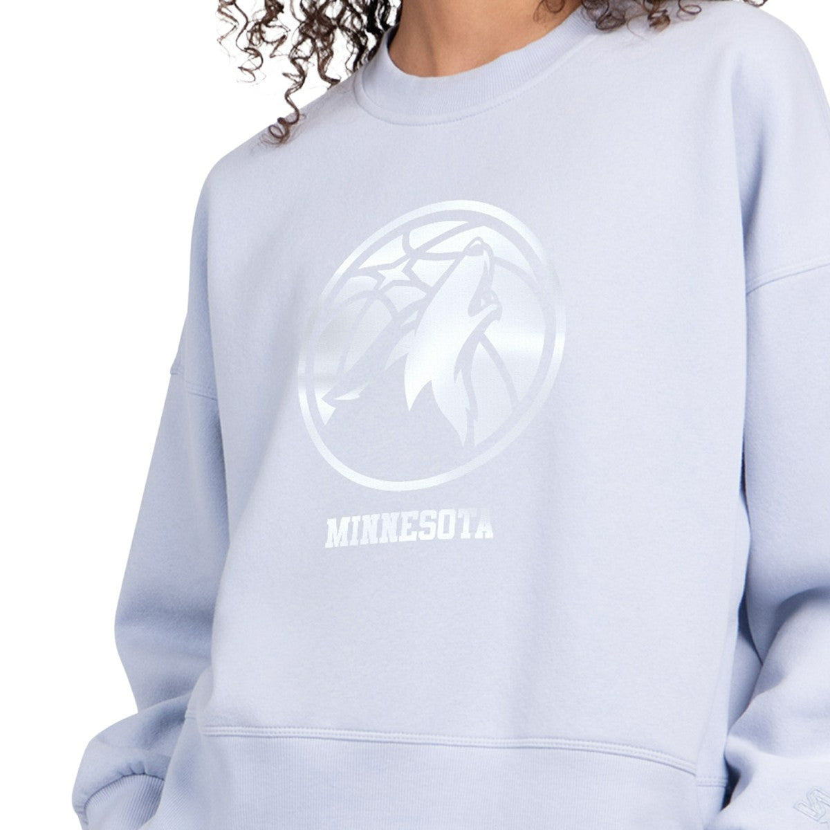 Minnesota Timberwolves Starter Women's Pastel Boxy Sweatshirt Light Blue