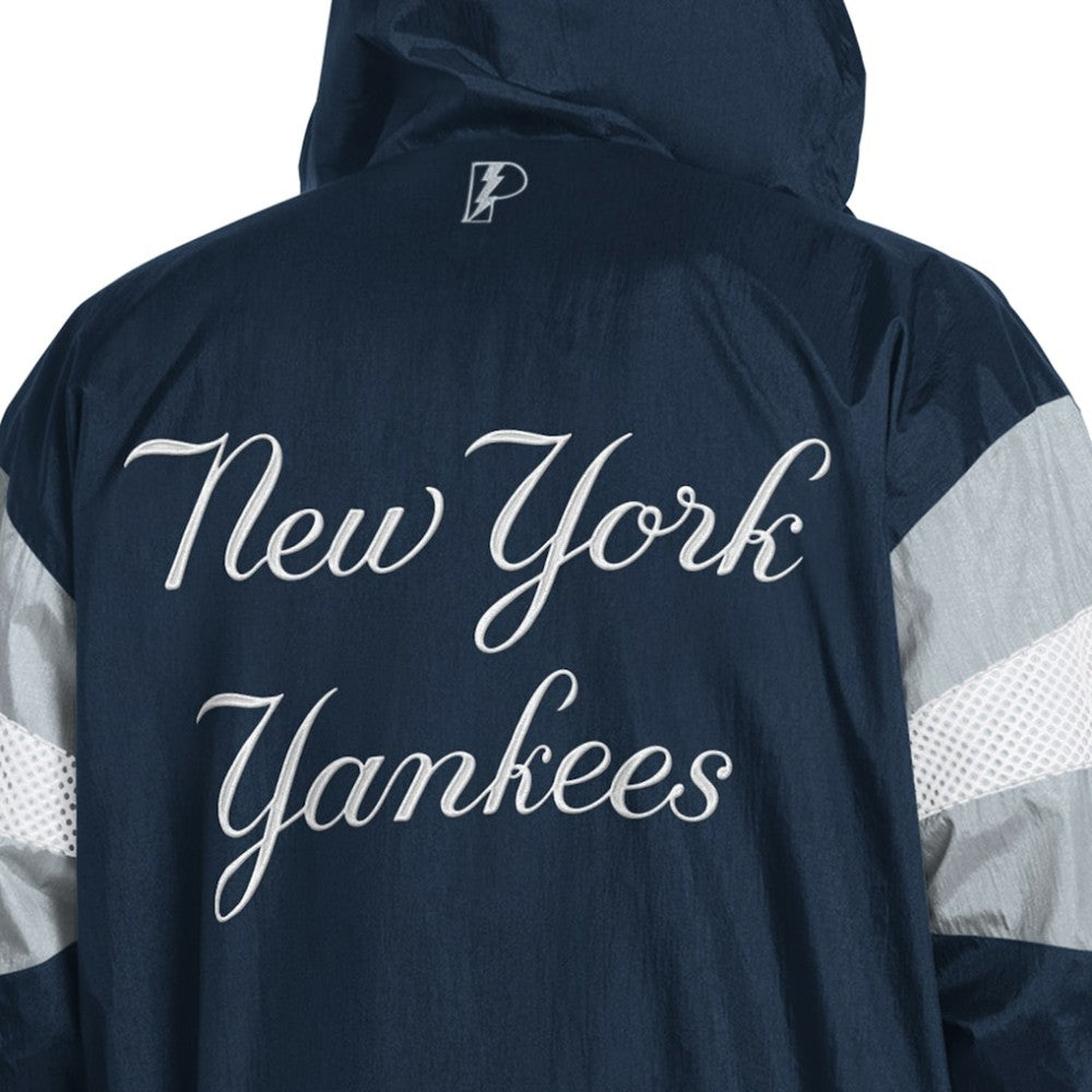 New York Yankees Pro Player Legacy Lightweight Full-Zip Hooded Jacket - Navy/Gray Jackets